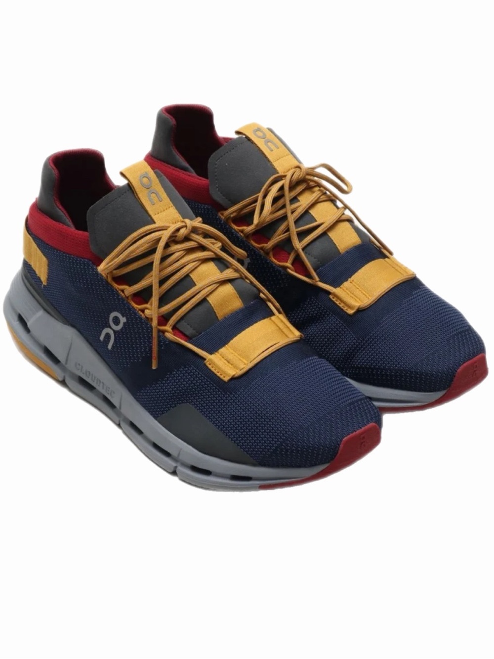 On Running Men's Navy, Mustard & Burgundy Athletic Sneakers